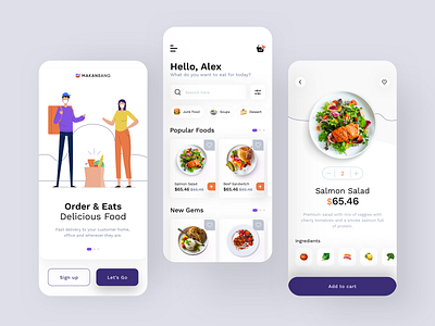 Food Delivery - Exploration app branding design exploration minimalist mobile sketch ui ui kit ux