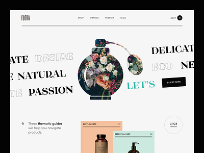 Flora Website interface product service startup ui ux web website