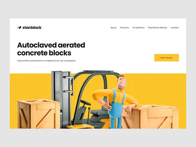 Stanblock desktop block clean color concept construction design desktop homepage house landing page landingpage madeontilda minimal nineninjas product typography ui web web design webdesign