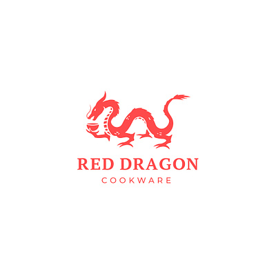 red dragon chinese cookware design dragon illustration inspiration logo vector