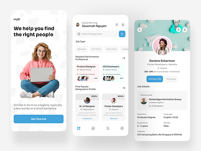 Hire Resources Platform clean design flat hiring hiring app hiring platform job finder job search mobile ui