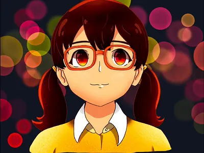 Festival 🎇 anime anime art anime girl animeart bokeh festivals illustration kawaii night