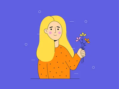 Women's day art design flat illustration minimal vector