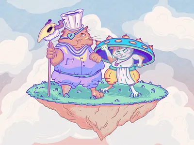 Pirate adventures of Cats art cartoon cartoon illustration cats characters cute art design illustration pirates procreate