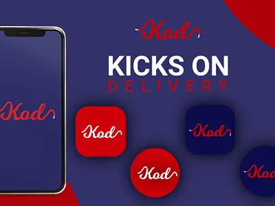 KOD Shoes delivery app logo / app icon/ branding app icon app logo branding design flat logo minimal shoes app shoes app icon shoes app logo shoes branding