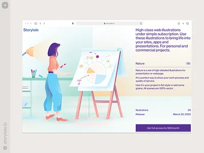 Nature Illustrations 🌱 characters colorful design grainy illustration nature noisy product storytale ui vector web