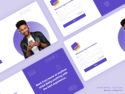 Internet Banking - Login Screen banking design finance finance app internet banking login design login form login page login screen minimal minimalism simple ui design