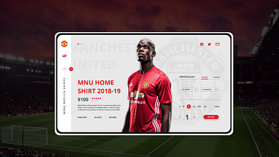 manchester united design football manchester manchester united soccer soccer web ui ux web website xd