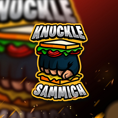 Knuckle sammich mascot logo esports branding design esport esport logo gaming identity illustration illustrator mascot vector