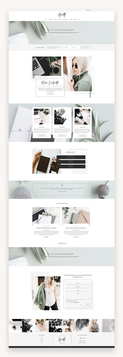 AnnettePro Business Divi Child Theme blog business theme theme design web design website wordpress wordpress theme