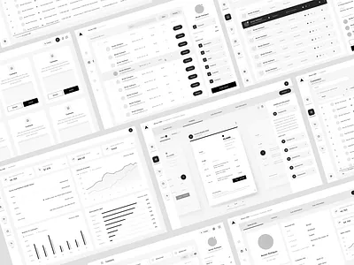 CRM Wireframes admin app clean crm dashboard design interface minimal mockup ui ux web wireframes wires