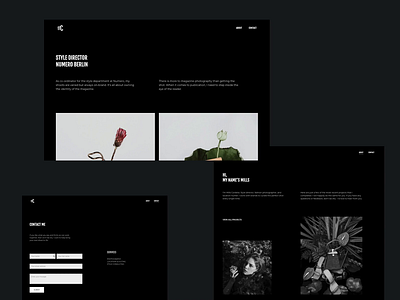 Zyro Portfolio Template black design landing page minimal minimalistic one page one pager portfolio portfolio design portfolio website template ui ux webdesign website website design