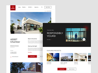 Asset Homes - Real estate Project detail page design branding builders design graphic design realestate typography ui ux web websitedesign