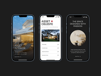 Asset Homes - Real estate Project detail responsive page design branding design realestate typography ui ux web website