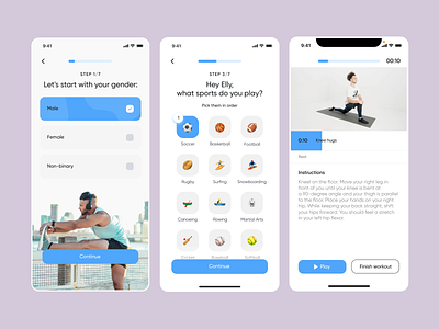 Stretching | Mobile App by Sofia Bakhtiarova on Dribbble