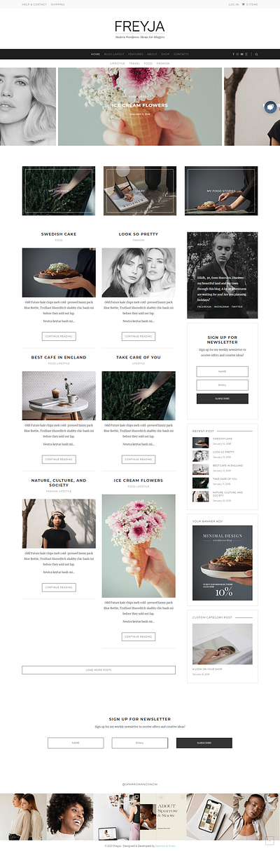 Freyja Pro - Multipurpose Theme blog business theme theme design web design website wordpress wordpress theme