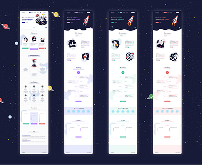 Studreams design flat illustration minimal moon space ui ux web website world