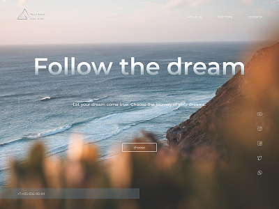 Follow the dream design ux web webdeisgn веб дизайн