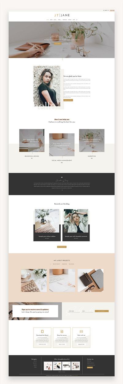 Jane Business Divi Child Theme blog business theme theme design web design website wordpress wordpress theme