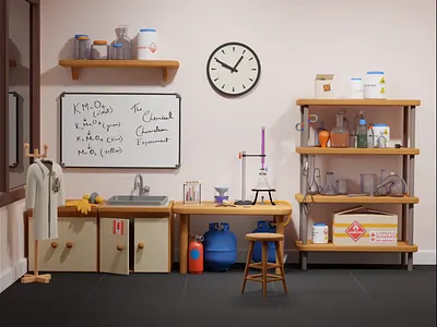 Interactive Science Lab 3d 3d animation 3ddesign animation design ui uiux uxui