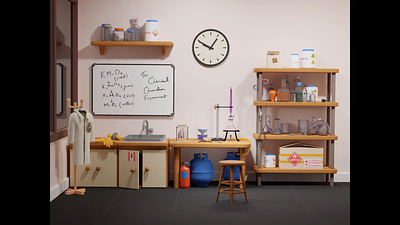 Interactive Science Lab 3d 3d animation 3ddesign animation design ui uiux uxui