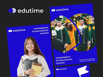 Edutime - Logotype & Identity animated animated logo animation banners blue branding design education education logo graphic design identity illustration logo logotype motion graphics print smart animate ux vector website