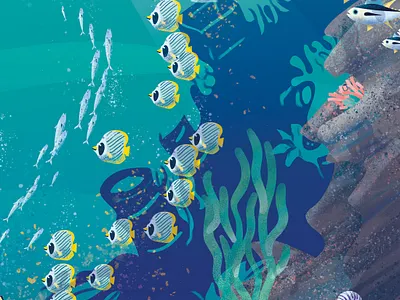 Ozeankind Dose seamless RGB cut09 adobe illustrator animal illustration animals coral reef digital illustration diving fish illustraion nature illustration ocean ocean art ocean illustration ocean life packaging design packaging illustration reef fish save the ocean underwater vector art vector illustration