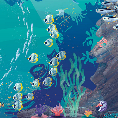 Ozeankind Dose seamless RGB cut09 adobe illustrator animal illustration animals coral reef digital illustration diving fish illustraion nature illustration ocean ocean art ocean illustration ocean life packaging design packaging illustration reef fish save the ocean underwater vector art vector illustration