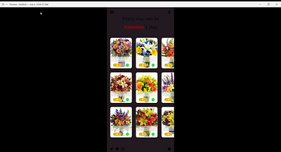 bouquets of flowers adobe xd app branding design figma icon illustration logo ui ux vector