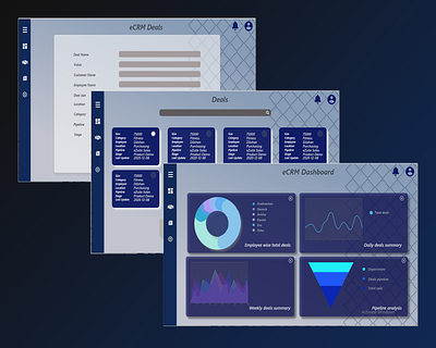 eCRM UI/UX modifying adobephotoshop adobexd assignment design gradient color ui ux vector web