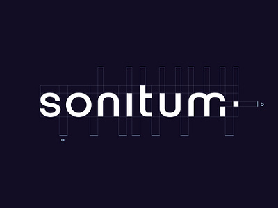 Logo design for audiovisual systems | Sonitum audiovisual brand branding geometric logo grid logo minimal music navy rounded simple square typographic logo typography vector