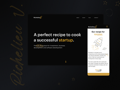 Business accelerator RichelieuV. accelerator app design figma gold illustration illustrator logo photoshop procreate space startup ui ux website