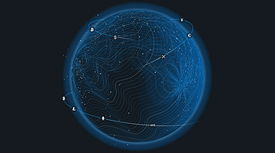 Ripple Globe graphic design illustration