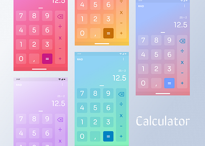 Daily UI, Challenge 004 - Calculator calculator calculator app calculator ui dailyui dailyui 004 dailyuichallenge gradient gradients numbers ui uiux uiuxdesign