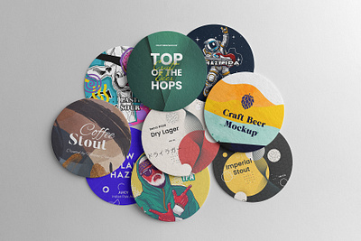 Free Beer Pads Mockup Template beer brand branding branding mockup craft download free freebie identity letterhead logo mockup mockupcloud pad portfolio presentation psd showcase stationery template