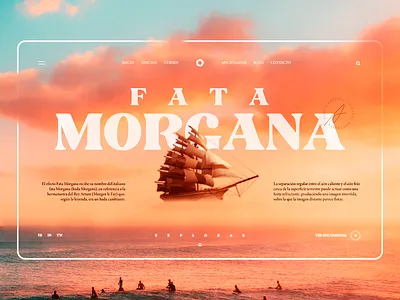 Fata Morgata atardecer barco concept creative fata morgata fotografia fotografía inspiration interaction interface landing landscape mar morgata uiuxdesign velero website