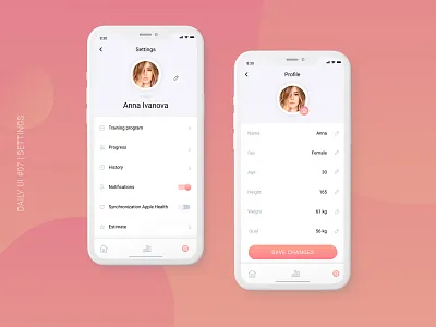 Daily UI 007 app dailyui design mobile design profile ui ux web webdesign