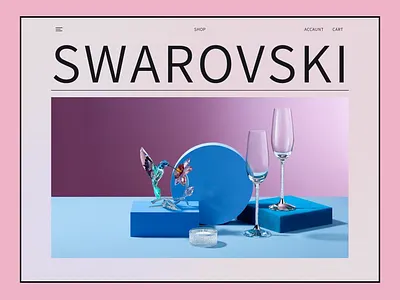 SWAROVSKI - design concept concept design e comerce figma landingpage minimal shop swarovski ui ux webdesign