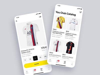 iOS store app design minimal ui ux