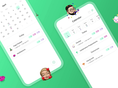 Saga Calendar animation app design event event app figma figmadesign hype illustration ios list notes notes app reminder reminder app todo todo app todolist ui ux