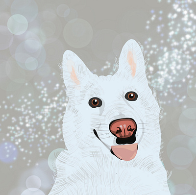 happy dog color dog fun happy ilustration love procreate vector