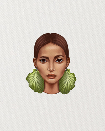 Green Lady app branding design desktop design green illustration illustration art illustrations illustrator logo portfolio portrait portrait art raster raster illustration ui web woman