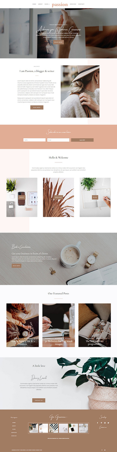 Passion Divi Child WordPress Theme Coaching blog business theme theme design web design website wordpress wordpress theme