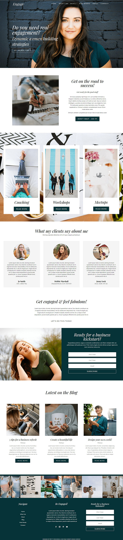 Engage Divi Child Theme Business blog business theme theme design web design website wordpress wordpress theme