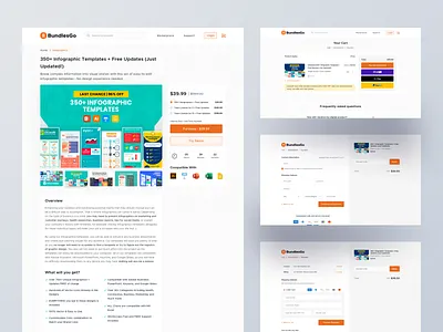 Bundelsgo - Product Details & Cart Pages Exploration branding cart clean design design system ecommerce interface minimal payment payment method pricing product detail product landing ui ux