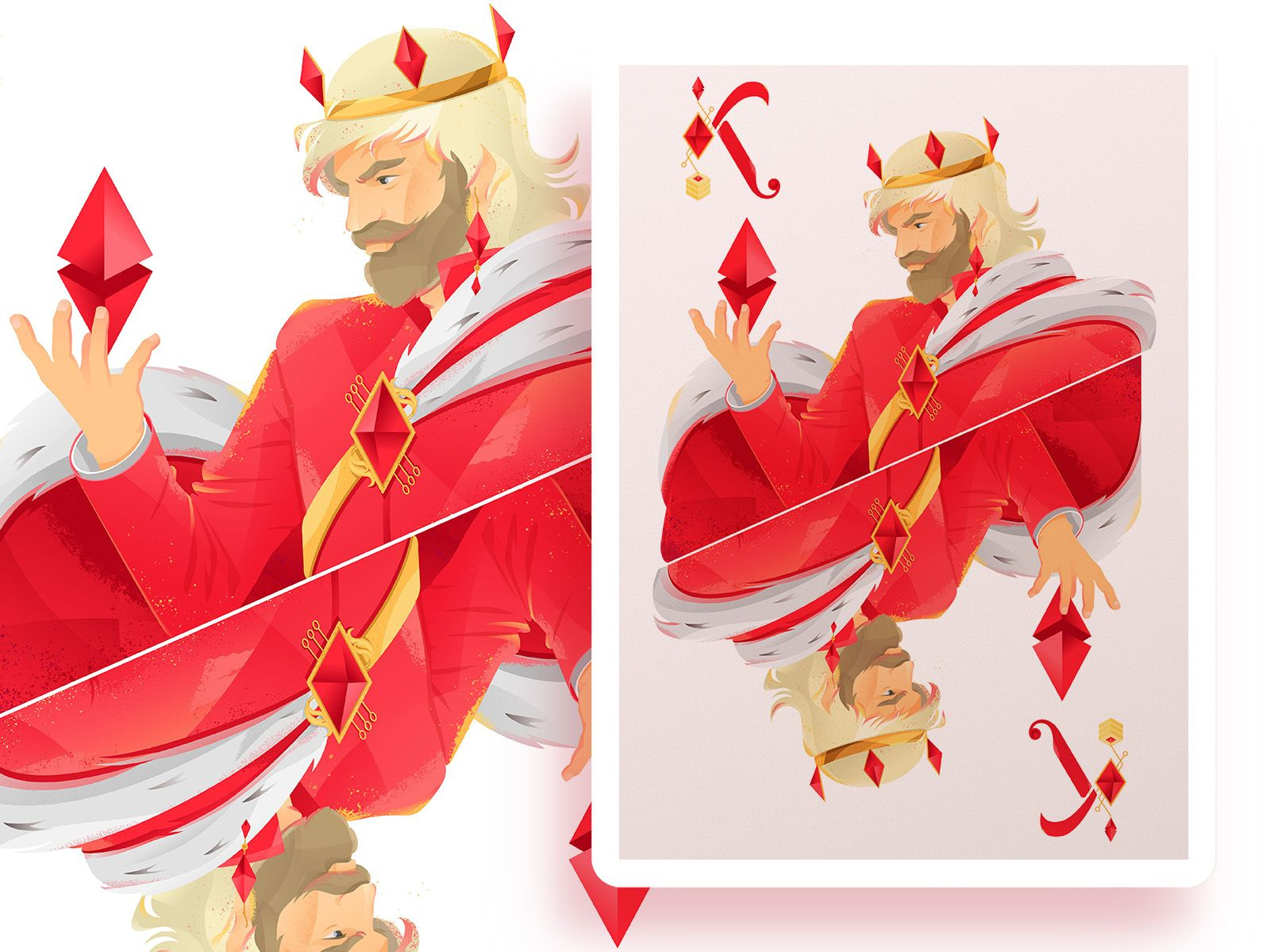 Playing Card Cover (King of Diamonds) by Shakuro Graphics on Dribbble