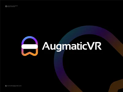 VR Logo - A Tech Logo - Augment Reality - AugmaticVR ar vr box branding creative ecommerce futuristic logo logo logodesign logomark logotype meta world metaverse logo modern logo tech technology virtual reality vr logo