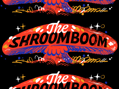 Courier Magazine June/July 2022 — Shroom! brush editorial illustration lettering mushroom paint sans screen print shroom sign painting signage texture toc type typography