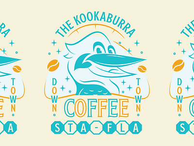 Kookaburra Coffee T-Shirt anniversary apparel branding coffee dribbble florida illustration illustrator logo mascot mascot design mid century modern print product design retro screen print travel tshirt typography vintage