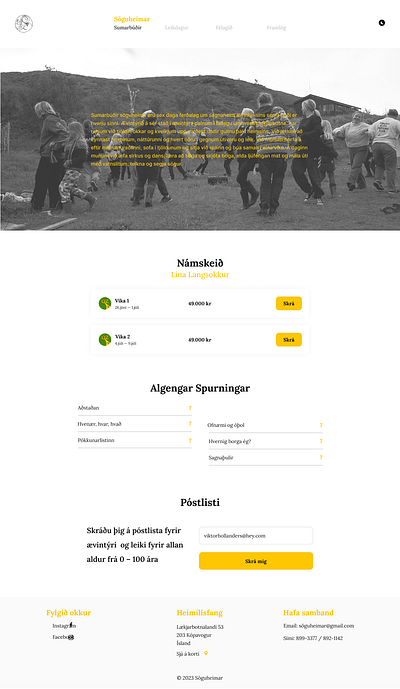 New look for Söguheimar branding ui